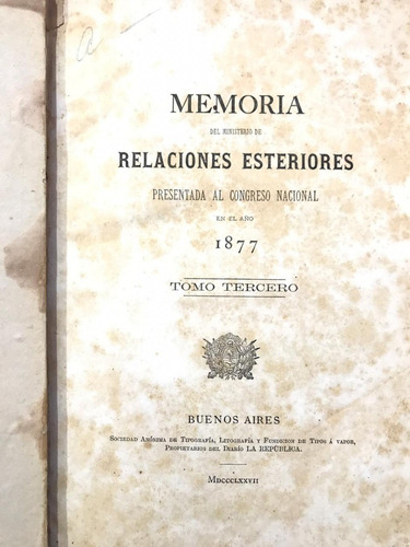 Memoria Del Ministerio De Relaciones Exteriores - 70