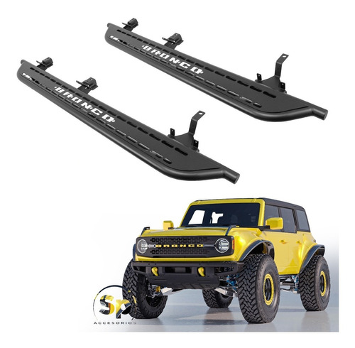 Estribos Rockslider Fijos Ford Bronco 2021 2022 4 Puertas