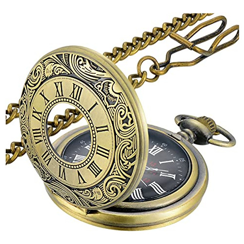 Reloj De Bolsillo Vintage Escala De Números Romanos Reloj De