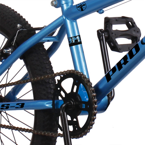 Bicicleta Bmx Pro-x Aro 20 Freios V-brakes Pneu Balão Cor Serie 3 Azul Metal Tamanho Do Quadro Único