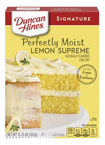 Duncan Hines Perfectly Moist Lemon Supreme Cake 432 G 4 Pack
