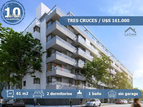 Apartamento A Estrenar De 2 Dormitorios En Tres Cruces