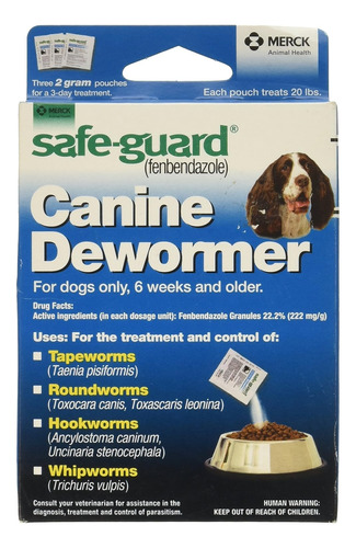 Safe Guard Fenbendazol Desparasitante Canino Para Perros Bol