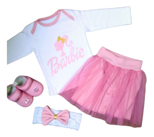 Ropa De Bebe Niña Barbie Recien Nacida Rosa