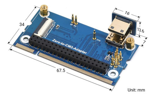 Para Expansão Do Adaptador Raspberry Pi Zero 2 W Para Comput