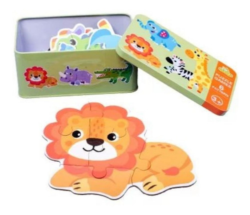 Puzzles Rompecabezas Animal Selva Juego Didáctico Madera
