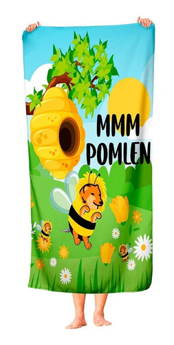 Toalla Cheems Abeja Primavera Microfibra Poliéster Ligera