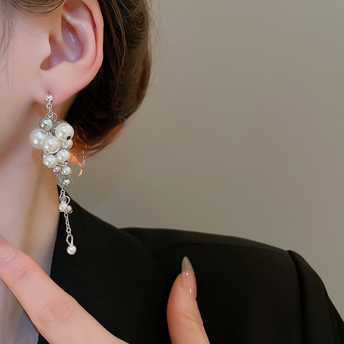 Pendientes Con Borlas De Perlas A La Moda De Cristal Con Agu