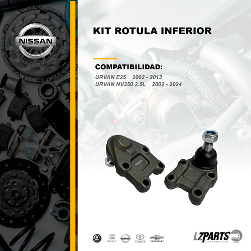 2 Rotulas Delantera Inferior Urvan Nv350 2002 - 2024