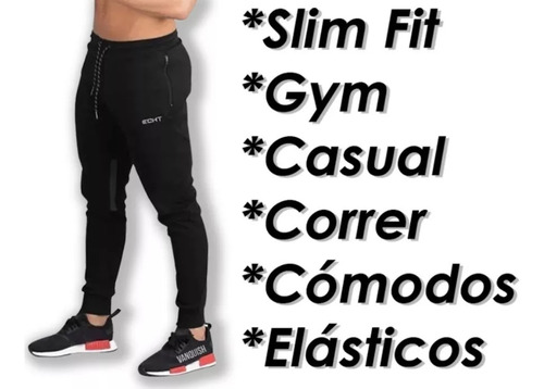Pants Ejercicio Gym Slim Fit Jogger Casual Calidad Echt Bk