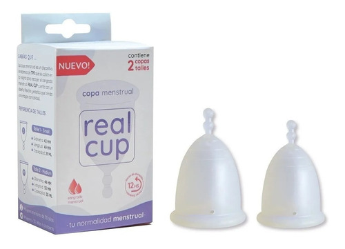 Copa Menstrual Real Cup Hipoalergénica  Vegana X2 Unid.