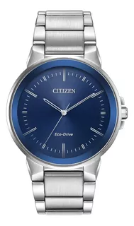 Citizen Eco Drive Axiom Steel Bj6510-51l Color de la correa Plata Color del bisel Plata Color del fondo Azul