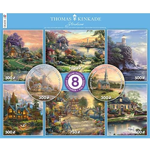 - Thomas Kinkade - Paquete Múltiple 8 1 - (2) Redondo ...