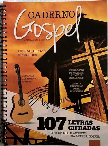 Caderno Gospel 107 Músicas Cifradas Para Violão C/notafiscal