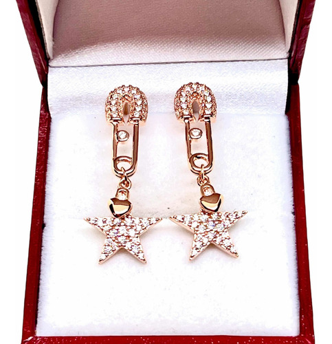 Imagen 4 de 5 de Aro Alfiler De Gancho Con Estrella De Plata Rose