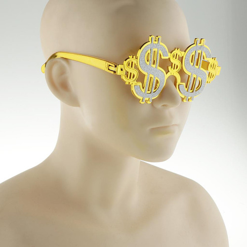 Z 2 Brillo De Dólar De Plástico 70s 80s Rapero Party Eyewear