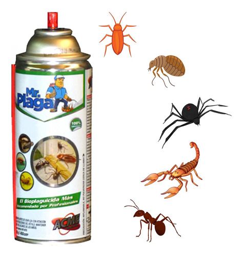 Bioplaguicida Natural Anti Cucarachas Pulgas Araña Mr Plaga