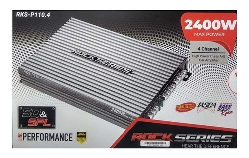 Imagen 5 de 5 de Amplificador Rock Series 4 Canales 2400w Clase Ab Rks-p110.4