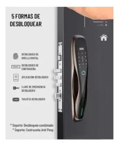 Cerradura Electrónica Digital Inteligente Wifi Huella Camara