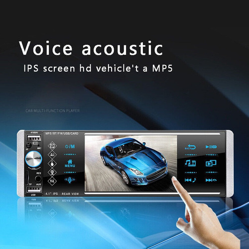 Para Auto Estéreo Bluetooth Mp5 4168ai Aux Tf Reversa Cámara