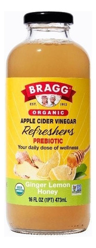 Bragg Vinagre De Sidra De Manzana Con Jengibre 473ml Sd Sfn