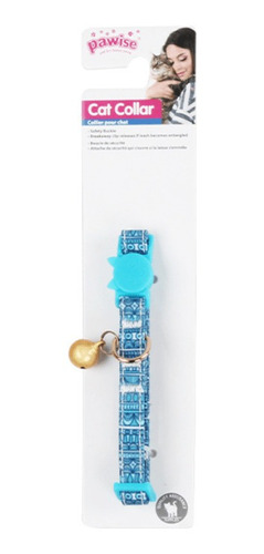 Imagen 1 de 1 de Collar Para Gato Pawise Azul Único
