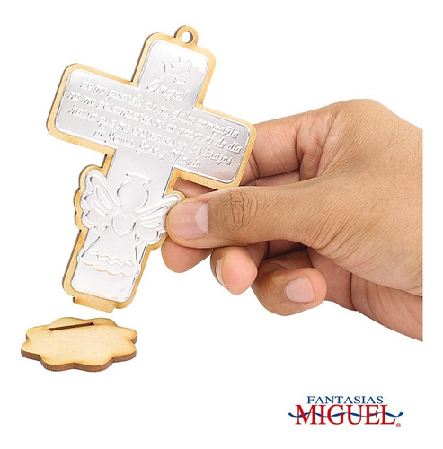 Mylin Cruz Ángel Madera Con Repujado 11.5x8x4.4cm 12pz