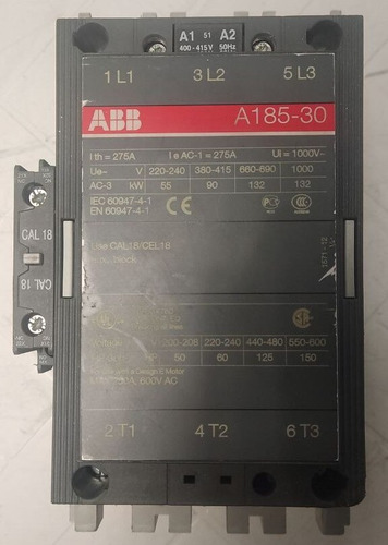 Contactor Abb 275a Bobina 415v-480v Trifásico