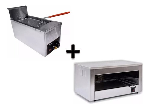 Imagen 1 de 3 de Freidora Speedy Grill Electrica Industrial 8 Lts + Tostadora Speedy Compacta Carlitero Eletrico