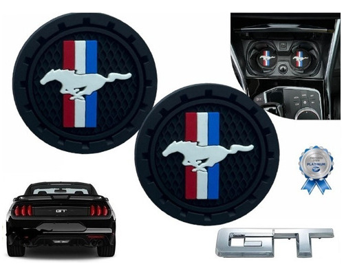 Par Porta Vasos De Auto Universal Mustang Clasico Gt 2019