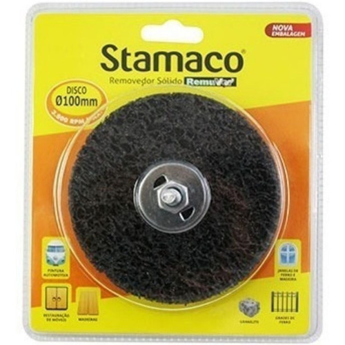 Disco Remuver Stamaco 100mm P/ Furadeira Remove Tinta Metal