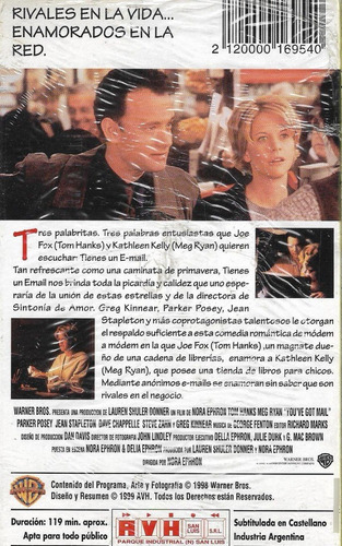 Ver Pelicula Tienes Un Email Subtitulada Tienes Un E-mail Vhs Tom Hanks Meg Ryan | MercadoLibre