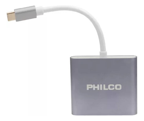 3 En 1 Hub Tipo C A Hdmi + Usb 3.0 Philco
