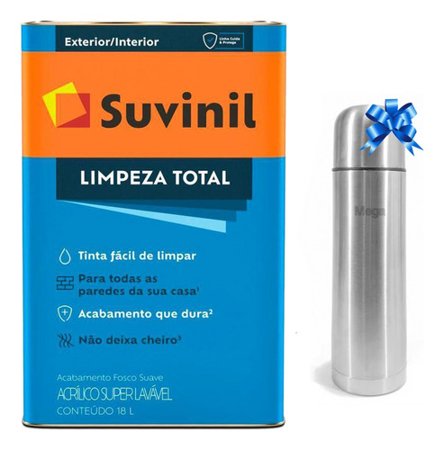 Pintura Latex 18l Suvinil Limpieza Total Int/ext Premium