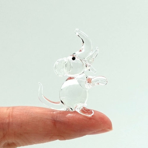 Sansukjai Elefante Pequeno Microfiguritas De Cristal Soplado
