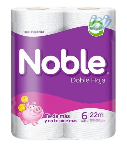 Papel Higiénico Noble 22 Mts Confort 60 Rollos