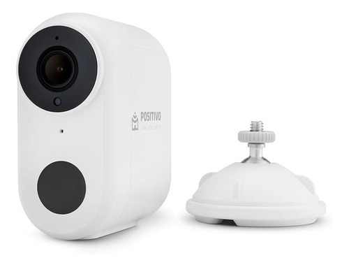 Smart Câmera Wi-Fi com Bateria Positivo Casa Inteligente - Full HD Cor Branco Premium