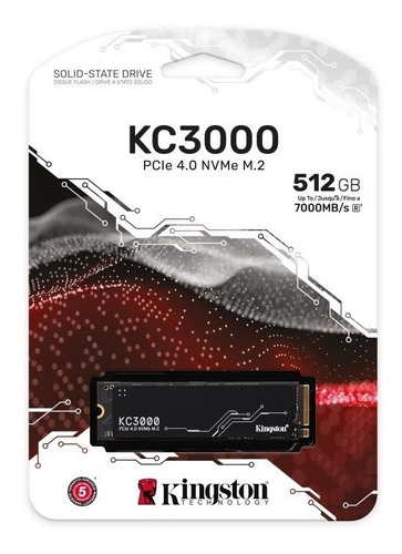 Disco Solido Kingston Ssd Kc3000 Pcle 4.0 Nvme M.2 512gb