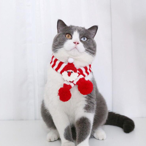 Bufanda De Navidad For Mascotas, Traje De Papá Noel Rojo