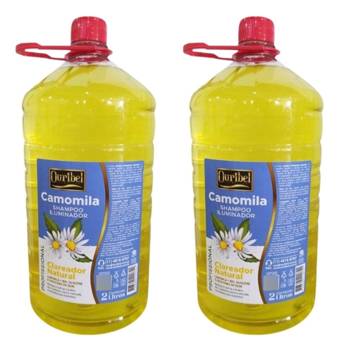 Shampoo Ouribel 2000ml Camomila - Kit C/2un