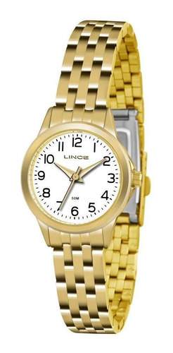 Relógio Lince Feminino Lrg4433l B2kx Clássico Dourado