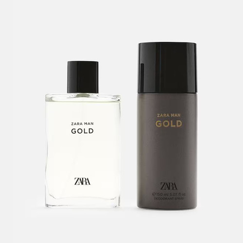 Kit Perfume Masculino Gold Edt 90ml + Desodorante Spray Zara 150ml