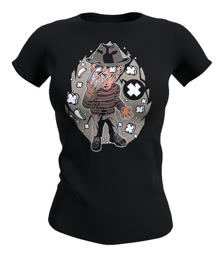 Polera Mujer Freddy Krueger 100% Algodón, Terror, X