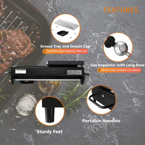 Royal Gourmet Gd4002t 4-burner Tailgater Grill And Griddle