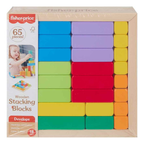 Fisher-price Juguete Pirámide De Bloques De Madera