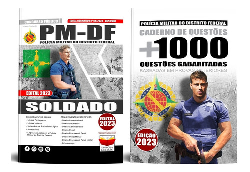 Concurso Soldado Pm Df Polícia Militar Do Distrito Federal + Caderno De Questões Edital Atualizada Apostila