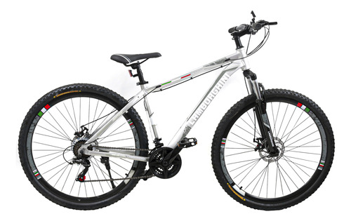 Mountain Bike Lamborghini 217138 R29 M Cambios Shimano Ty300 Y Shimano Ty300 Color Gris Con Pie De Apoyo  