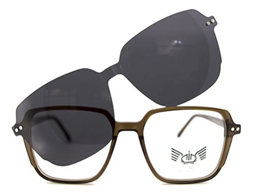 Armazón De Lentes Czar Con Clip-on -  F3023 