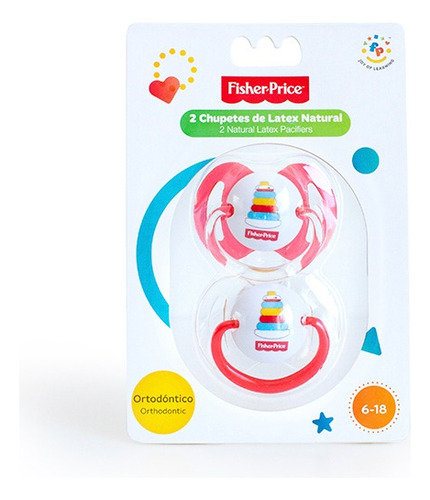 Chupete Fisher Price Latex Natural Ortodontico 2 Unidades 