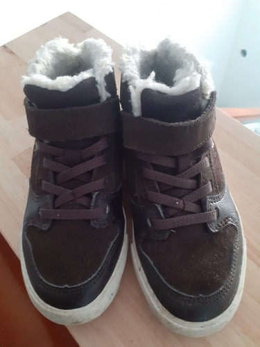 Zapatillas Lecop Botitas Con Corderito - Marrones - Talle 27